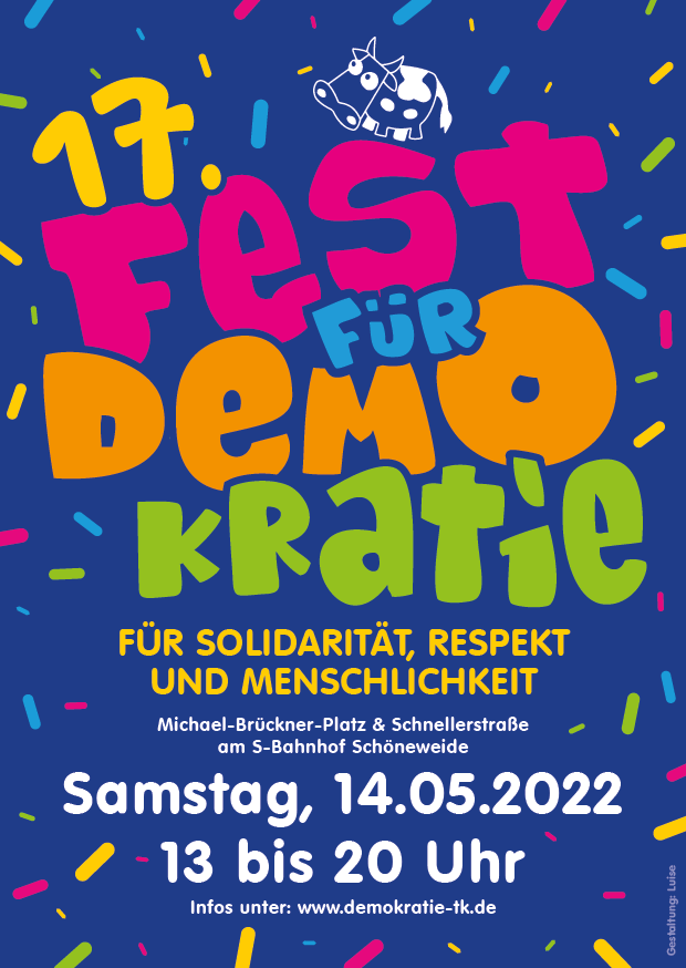 Für Solidarität, Respekt und Menschlichkeit: kommt zum Fest am 14. Mai!